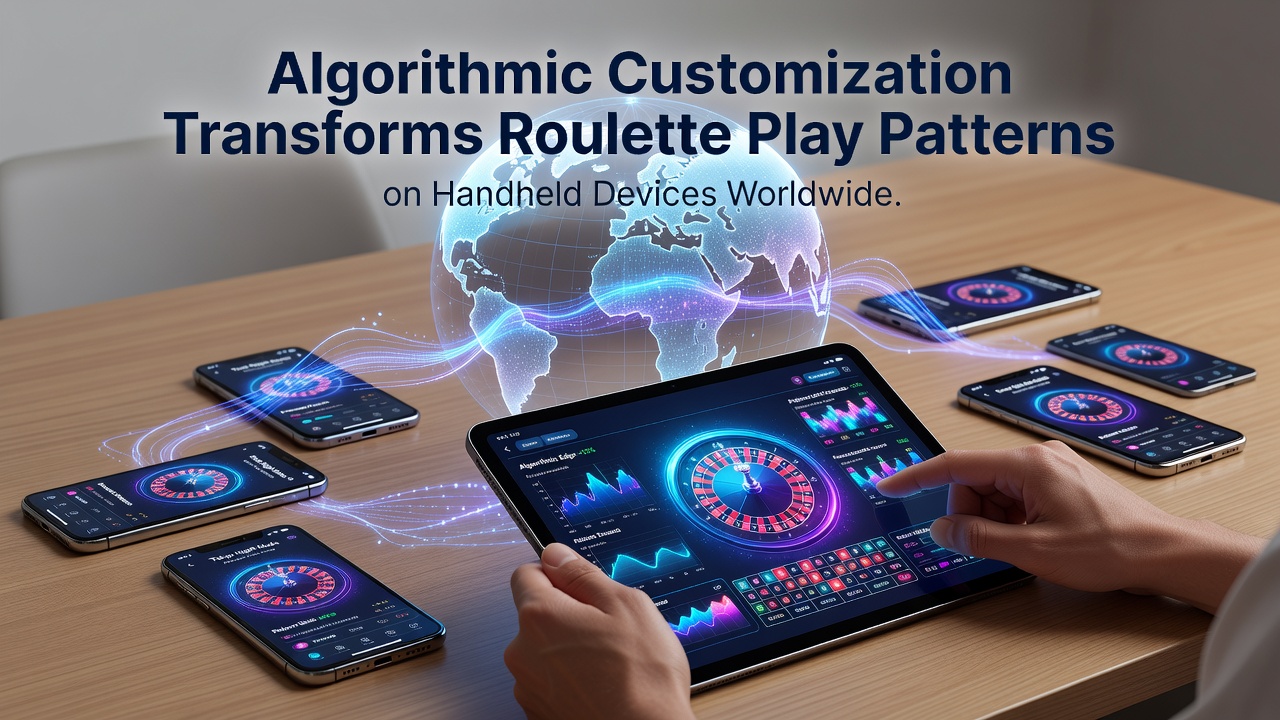 Mobile roulette interface showing algorithmic customization features on a handheld device
